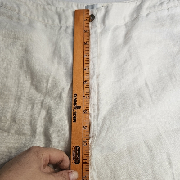 Chico's 100%Linen  Pants In Ivory Color Chicos Size 2.5 =M - Picture 6 of 9